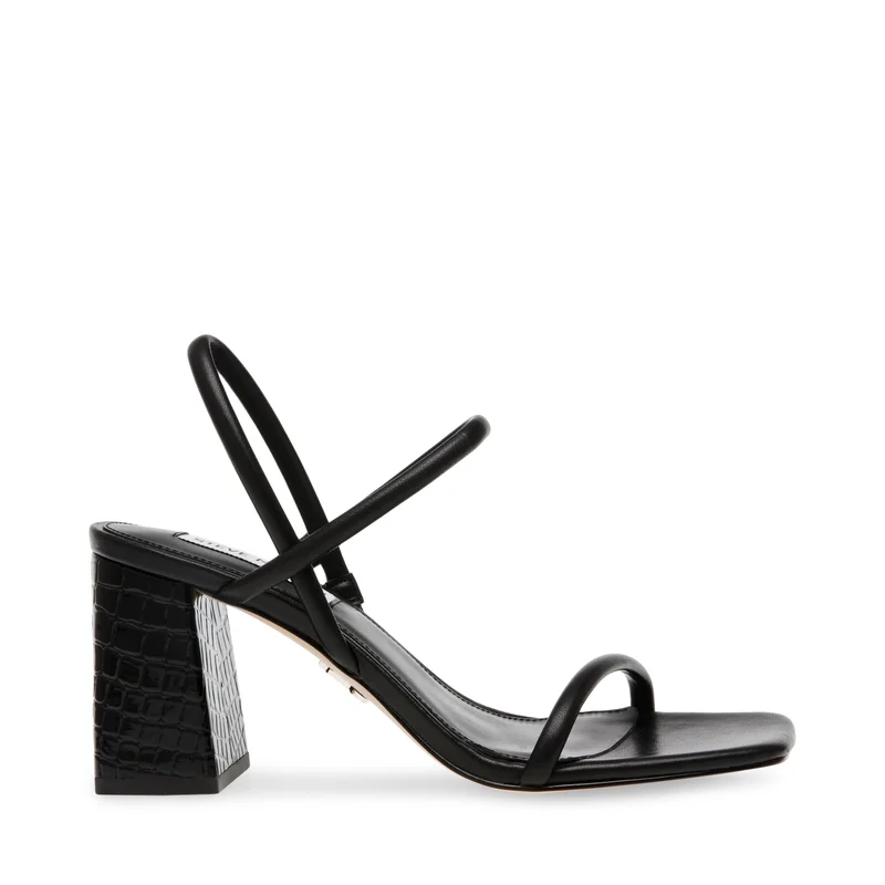 Steve madden kosmo black leather women's sandals